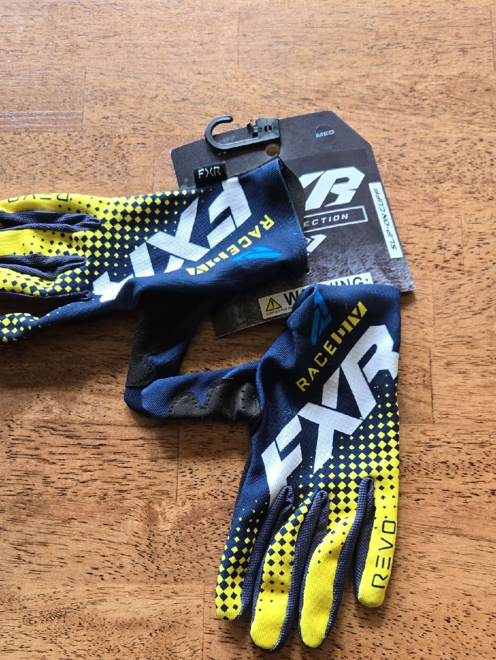FXR Pro-fit Lite Men's Blue & Yellow Race Gloves Motocross Atv